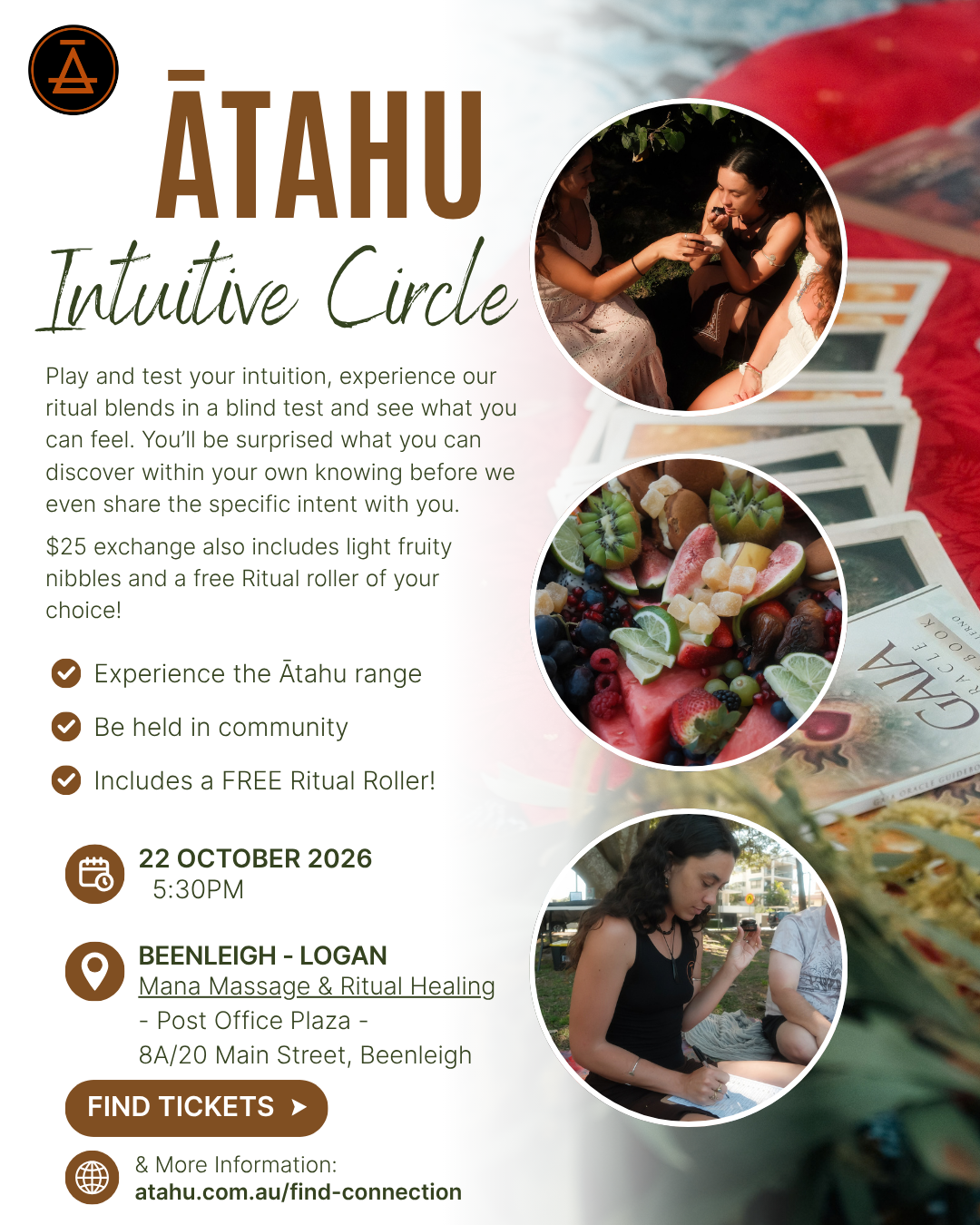 Ātahu Intuitive Circle Ticket - Beenleigh - Logan - 22nd October 2026